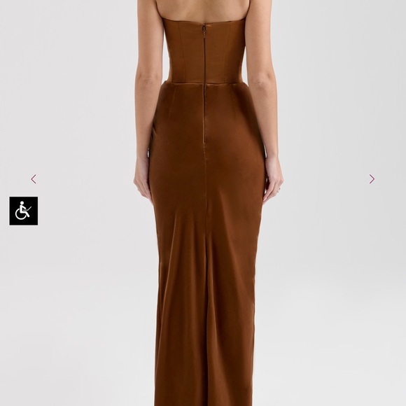 House of CB - Toffee Velvet Strapless Corset Maxi - Picture 3 of 3